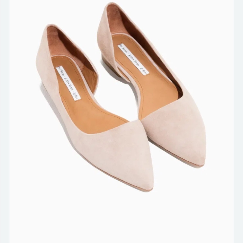 & other stories Asymmetric Suede Ballerina flats size 8
